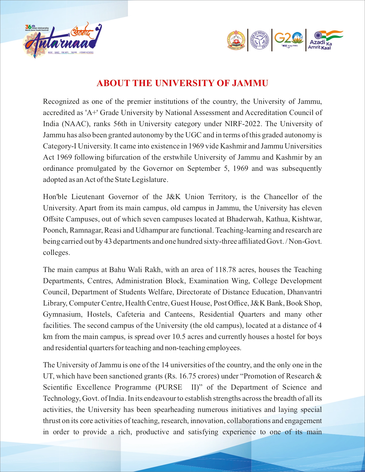 About University Of Jammu