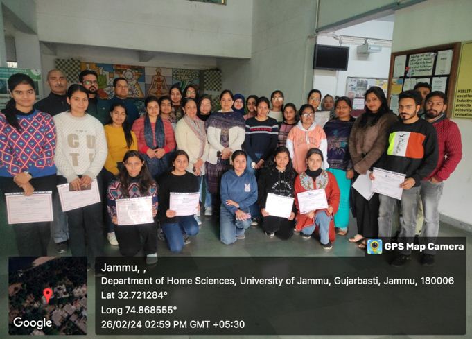 The Students from Department of Commerce, University of Jammu successfully completed an advanced Course on Microsoft Excel in collaboration with National Institute for Electronics and Information & Technology