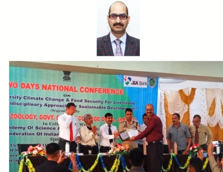 Dr. Harish Chander Dutt, Assistant Professor, Department of Botany, JU received a prestigious “Scientist of the Year Award”
