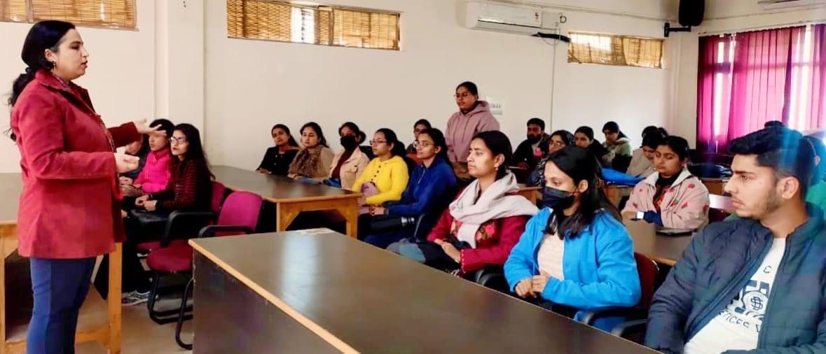 The students of Department of Commerce participated in the One week workshop on "Communication and Personality Development".